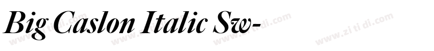 Big Caslon Italic Sw字体转换